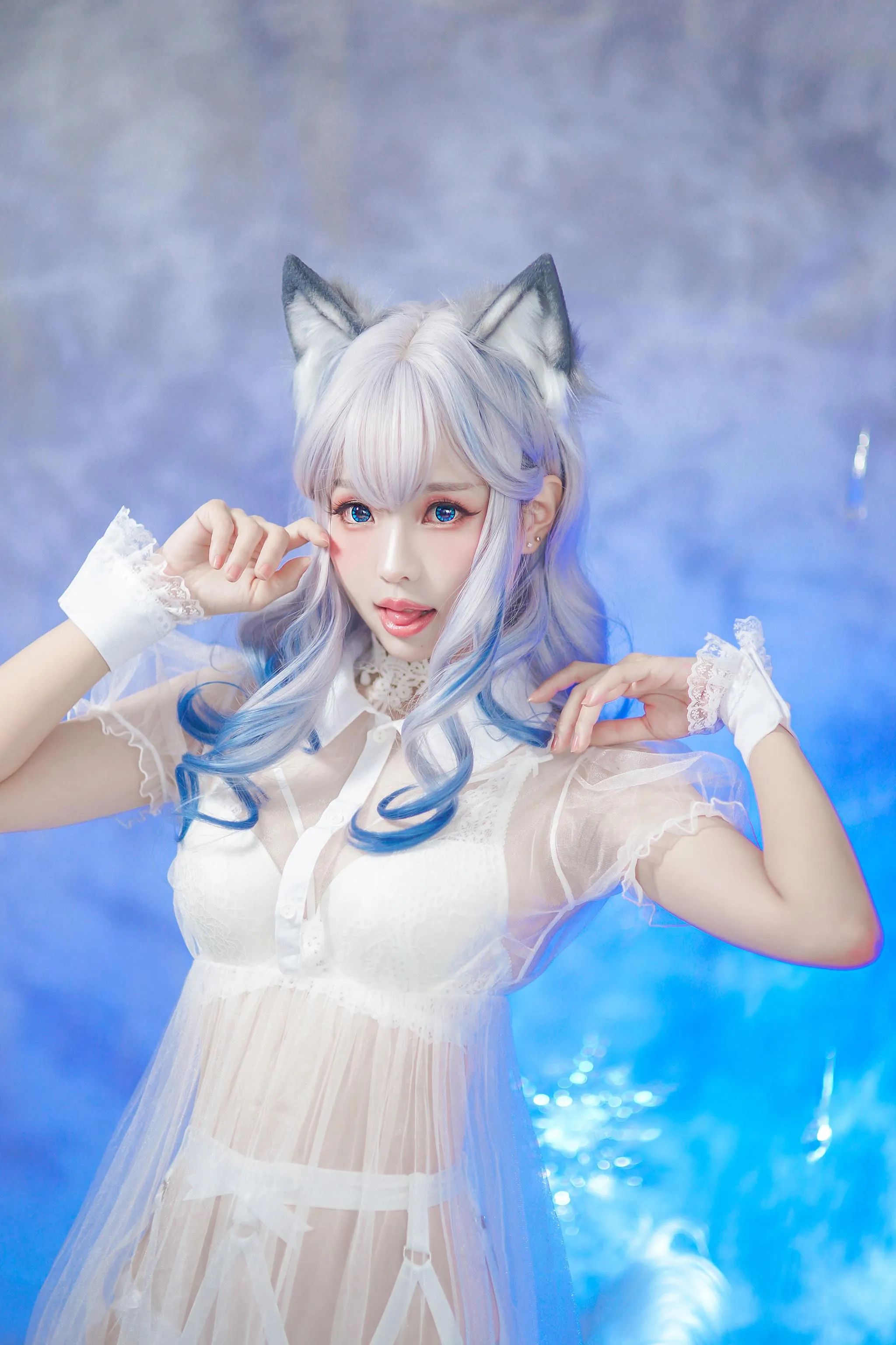 ElyEE子 – NO.43 猫耳白丝带 [48P]插图5